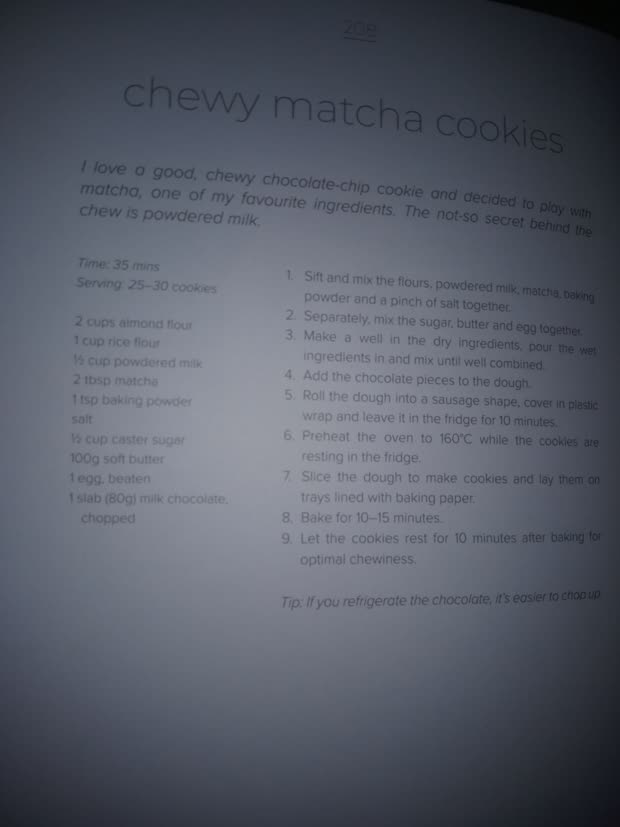 chewy matcha cookies recipe page